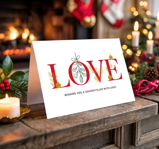 Love | Holiday Edition Greeting Card Red