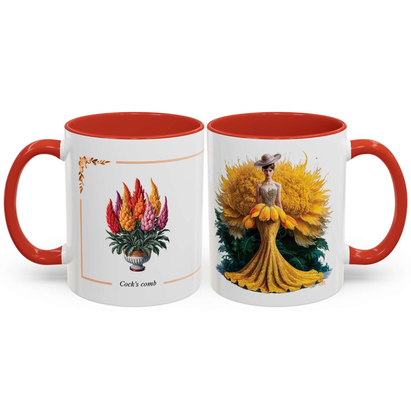 Cock’s Comb Elegance Yellow Fashion Mug