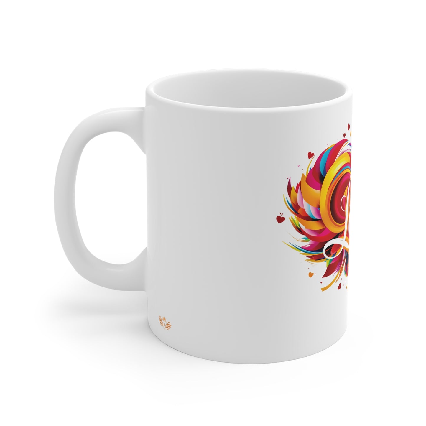 Contemporary Single Heart Love Mug – 02
