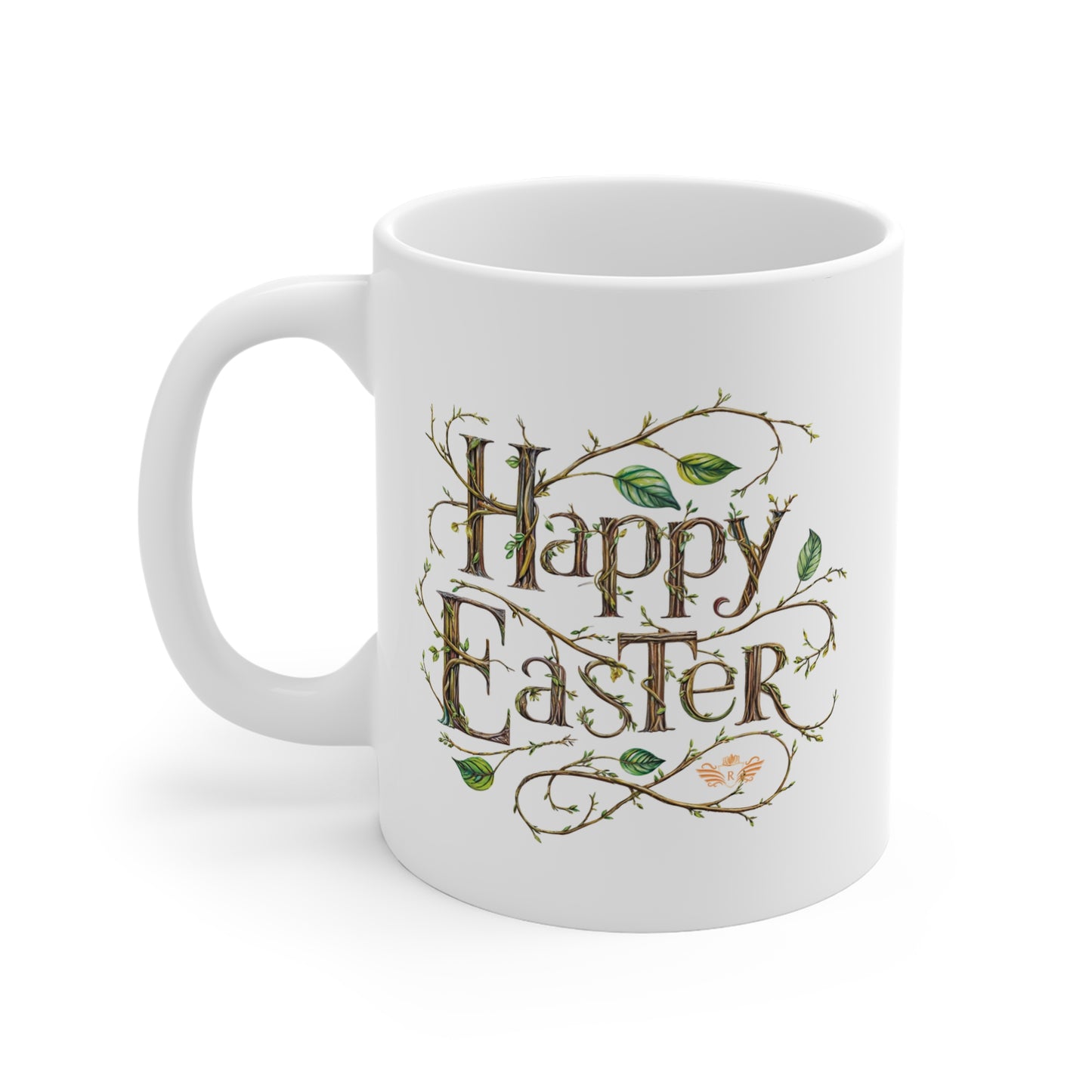 Fairy-Tale Elegance Easter Colorful Feathers Egg Mug - 02