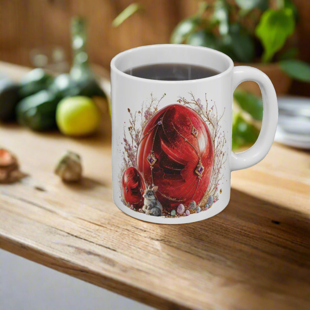 Gemstone Elegance Easter Red Egg Mug - 04