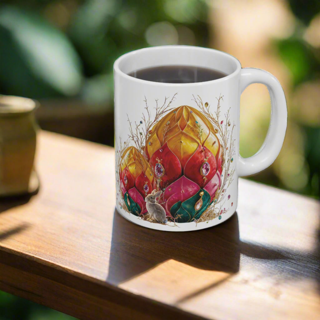 Golden Elegance Easter Multicolored Egg Mug - 04