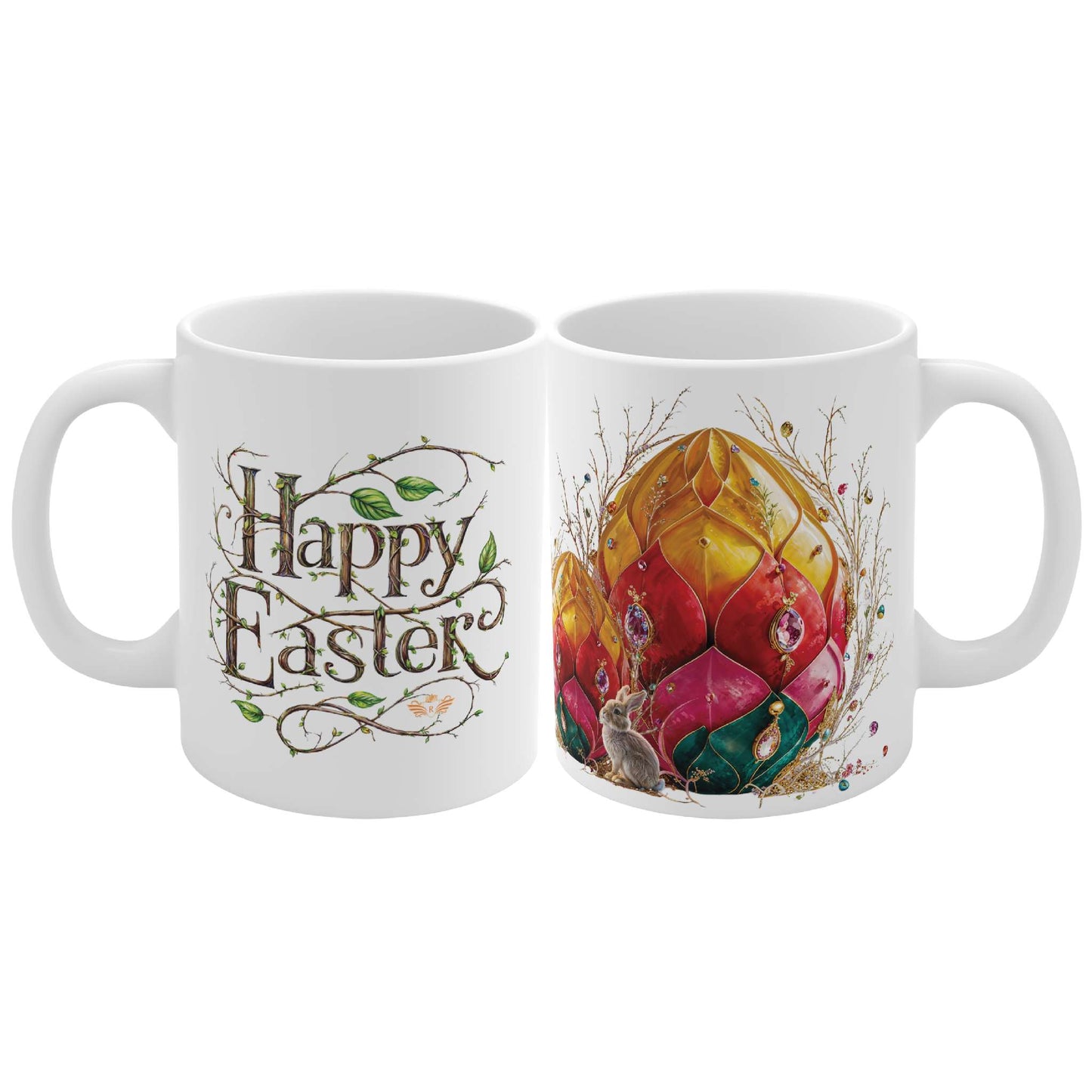 Golden Elegance Easter Multicolored Egg Mug - 03