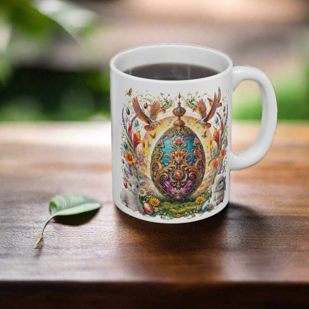 Golden Filigree Elegance Easter Masterpiece Egg Mug - 04