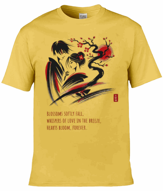 Japanese Love T-shirt: Love Beneath the Cherry Tree - Daisy
