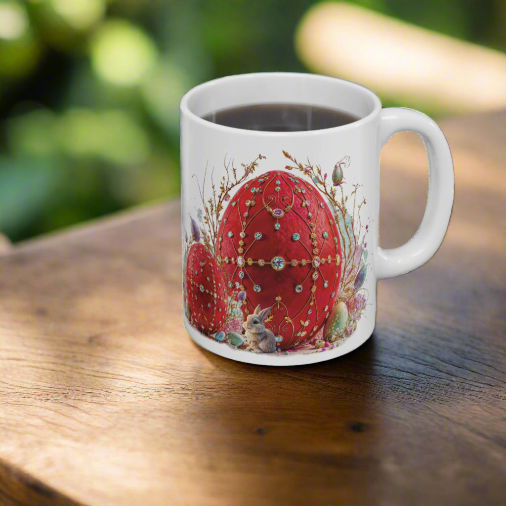 Luxury Elegance Easter Red Egg Mug - 04