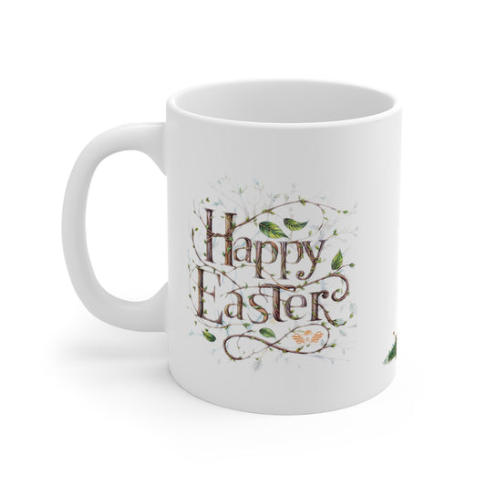 Majestic Elegance Easter Teal and Gold Egg Mug - 02