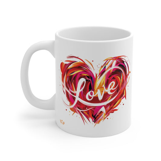 Radiant Hearts Love Ceramic Mug - 02