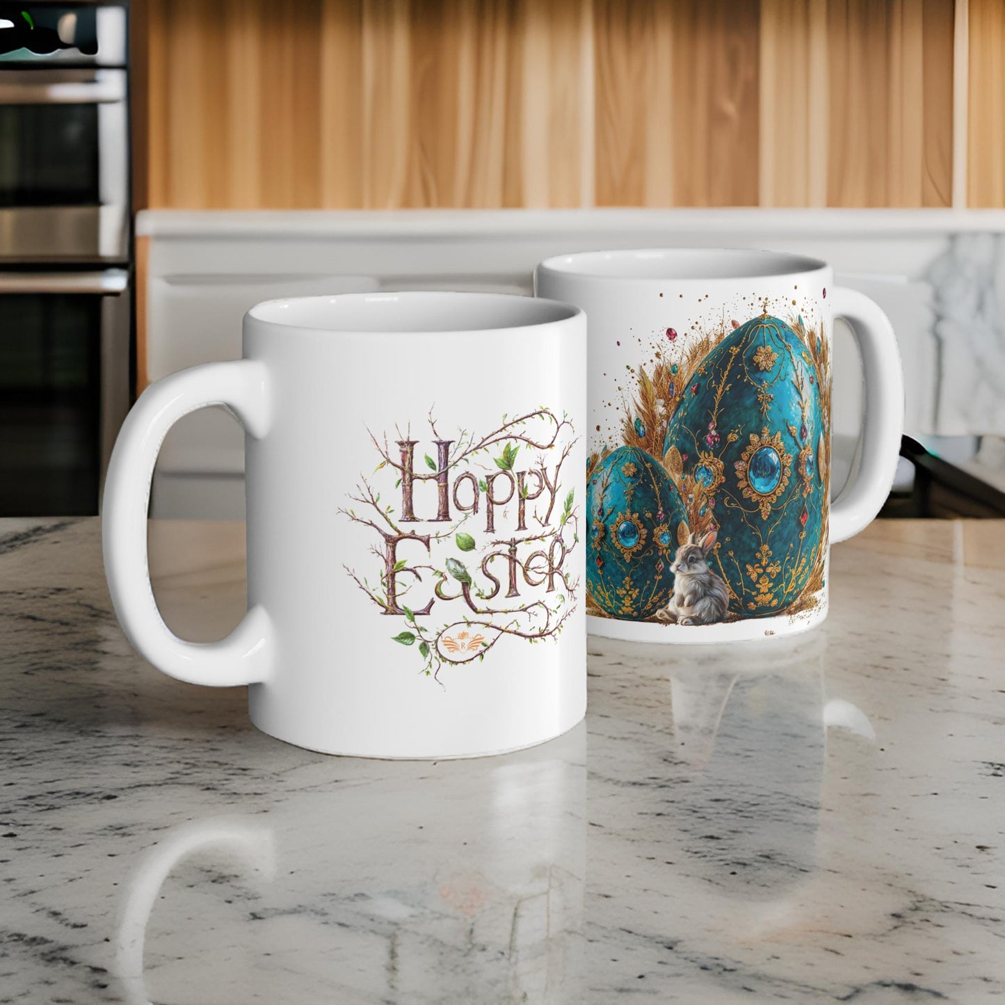 Regal Elegance Easter Sparkling Gemstones Egg Mug - 05