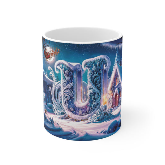 Magical Christmas Alphabet Mug: Letter U Edition