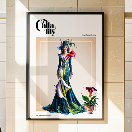 Calla Lily Flower Fashion Poster