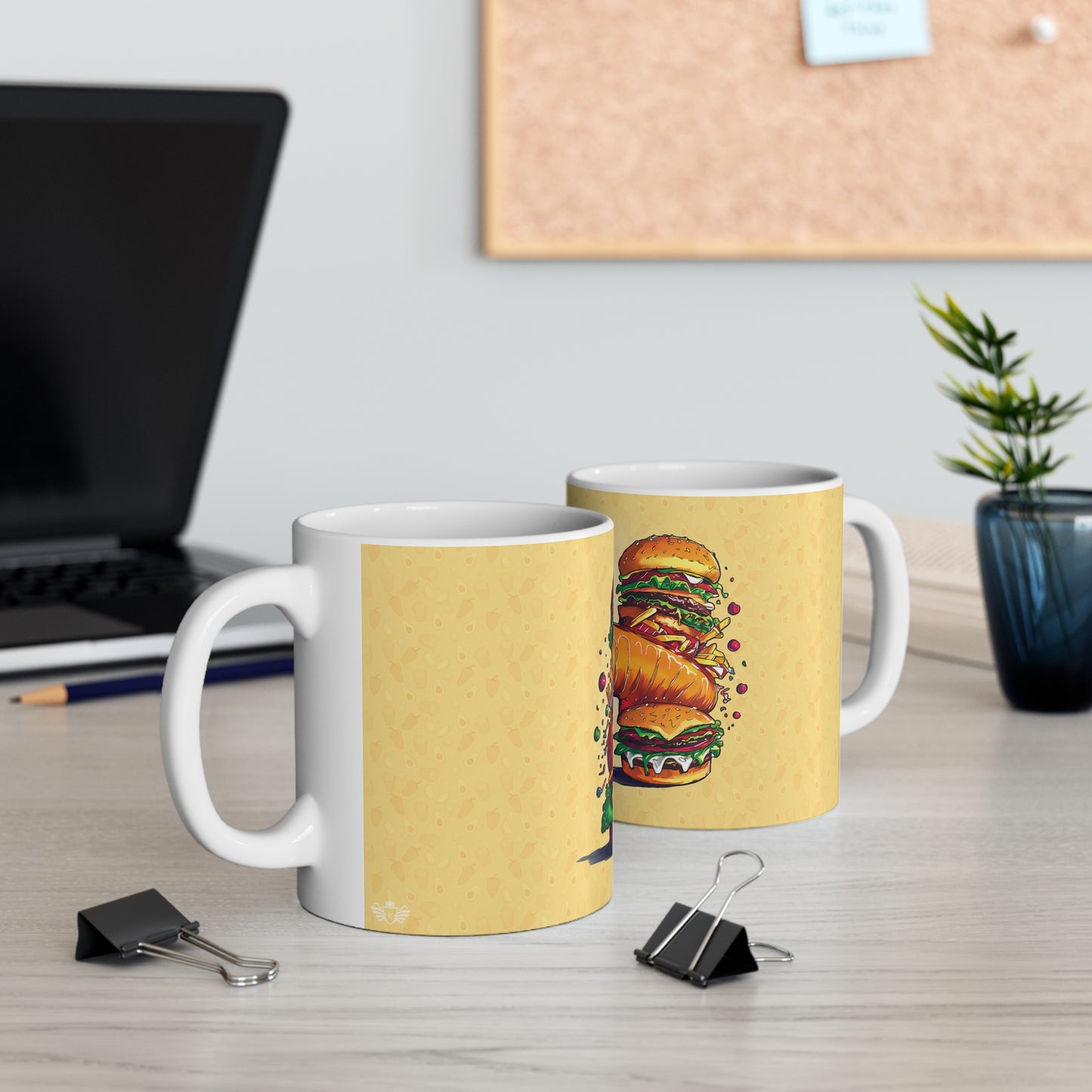 The Comfort Food Designer Mug with Letter H-5