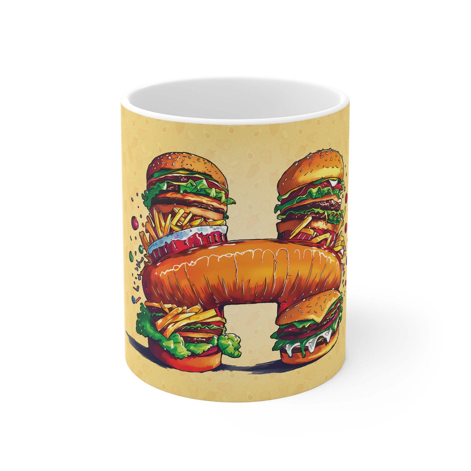 The Comfort Food Designer Mug with Letter H-1