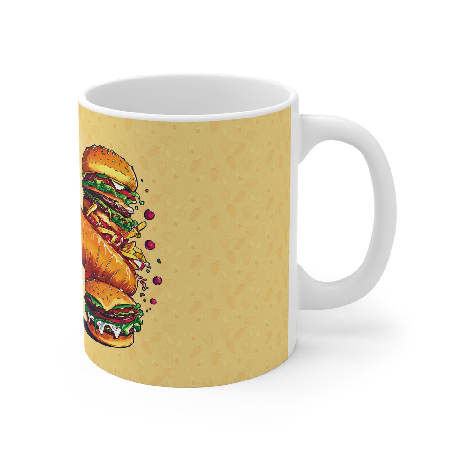 The Comfort Food Designer Mug with Letter H-3