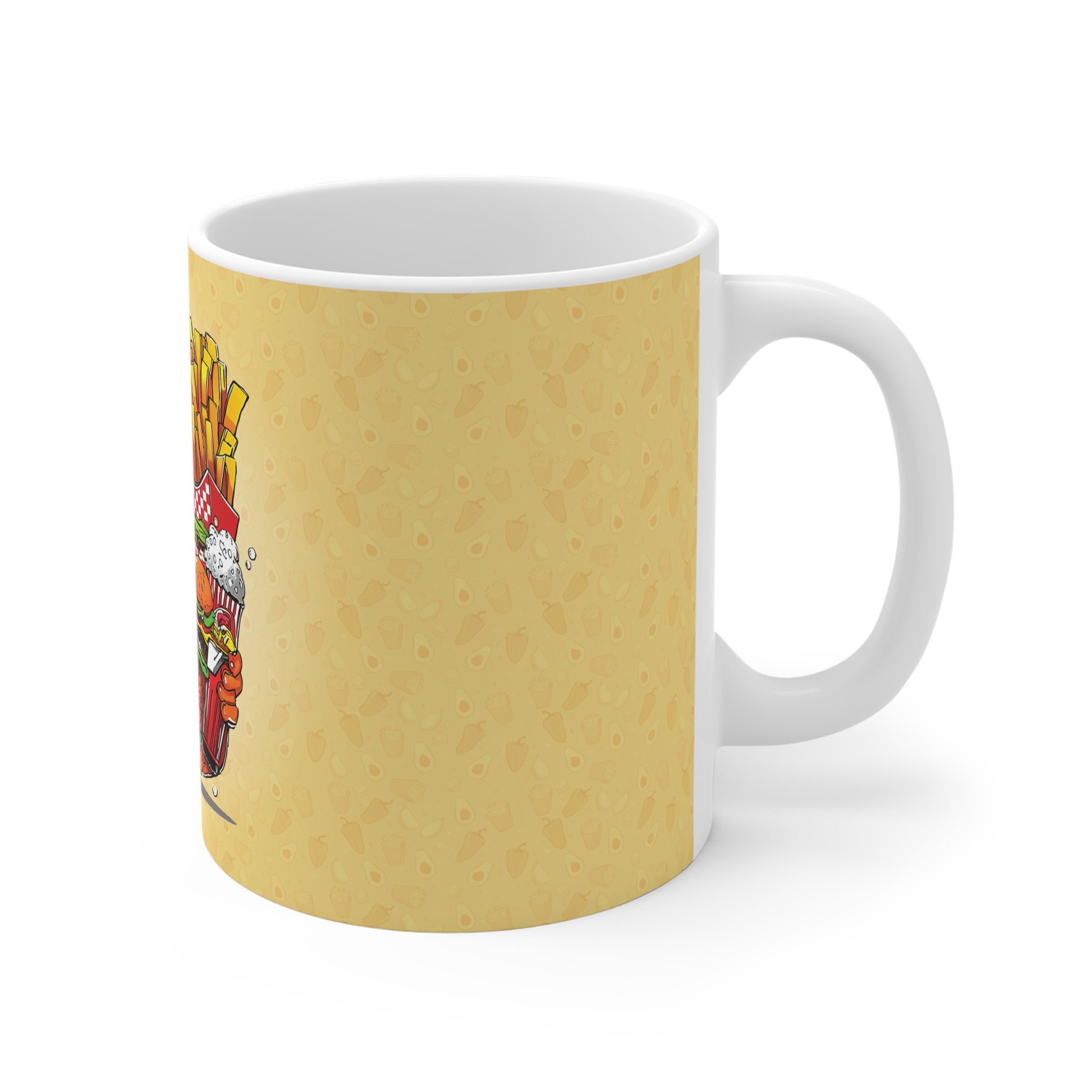 The Comfort Food Designer Mug with Letter J-3