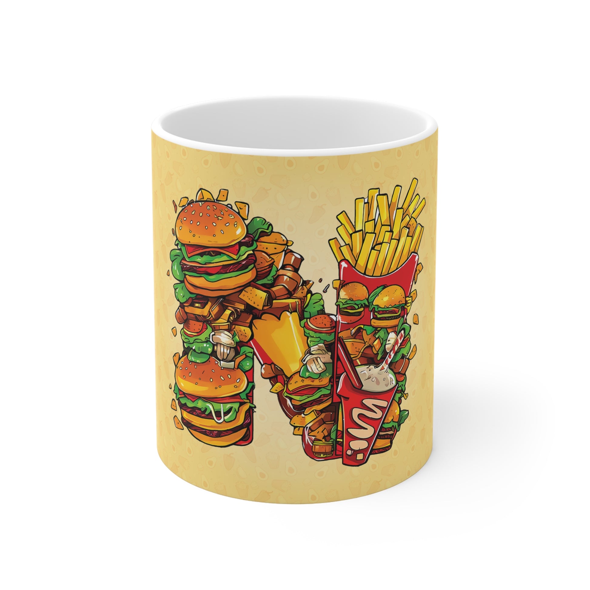 The Comfort Food Designer Mug with Letter N-1