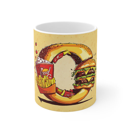 The Comfort Food Designer Mug with Letter O-1