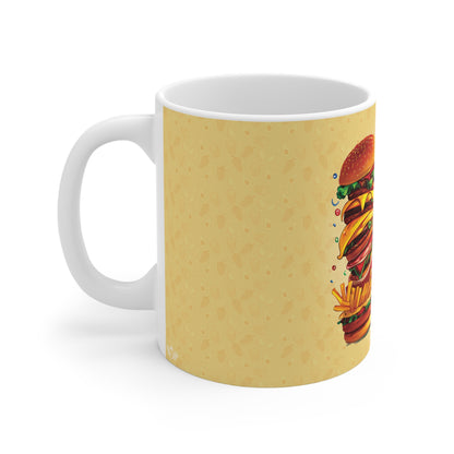 The Comfort Food Designer Mug with Letter R-2