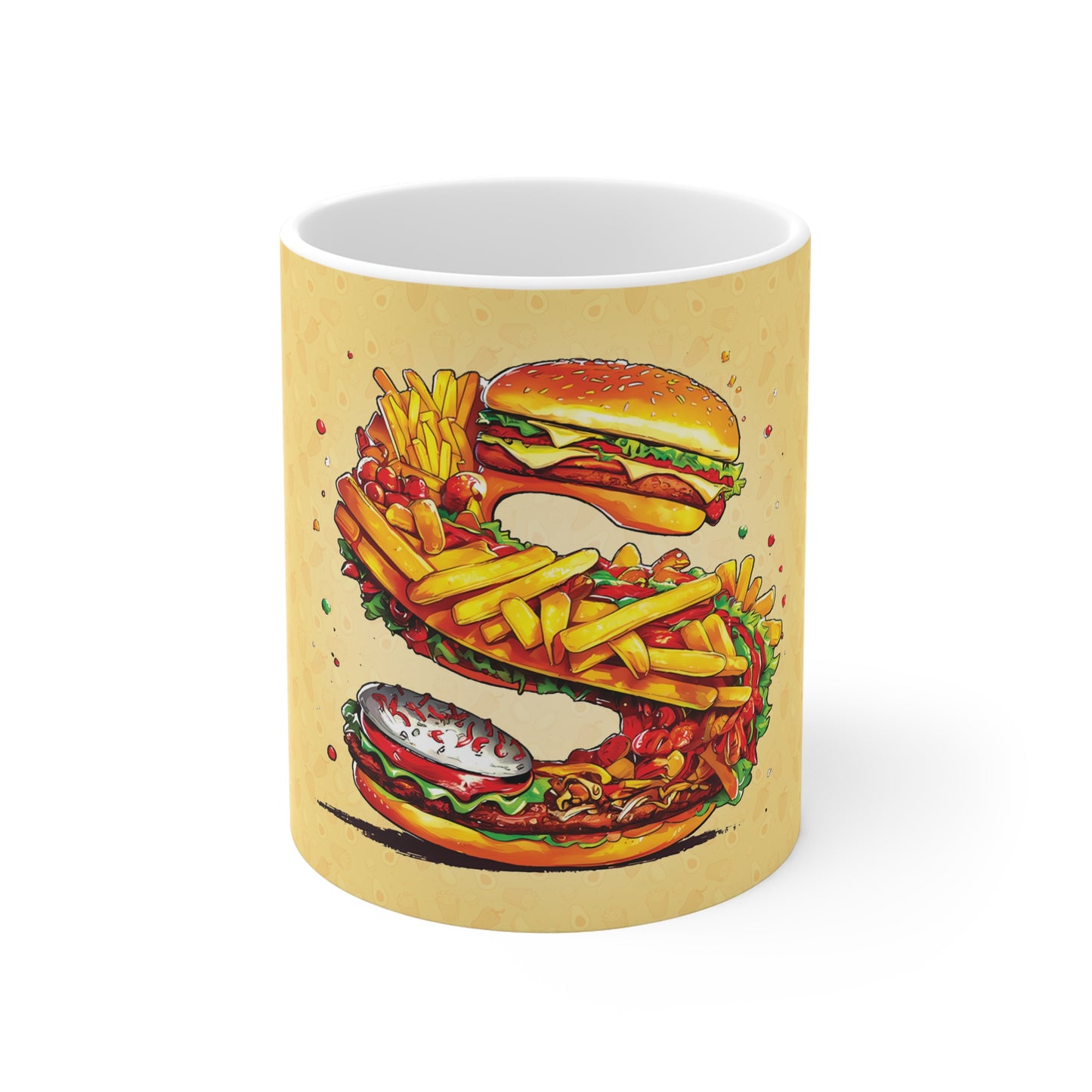 The Comfort Food Designer Mug with Letter S-1