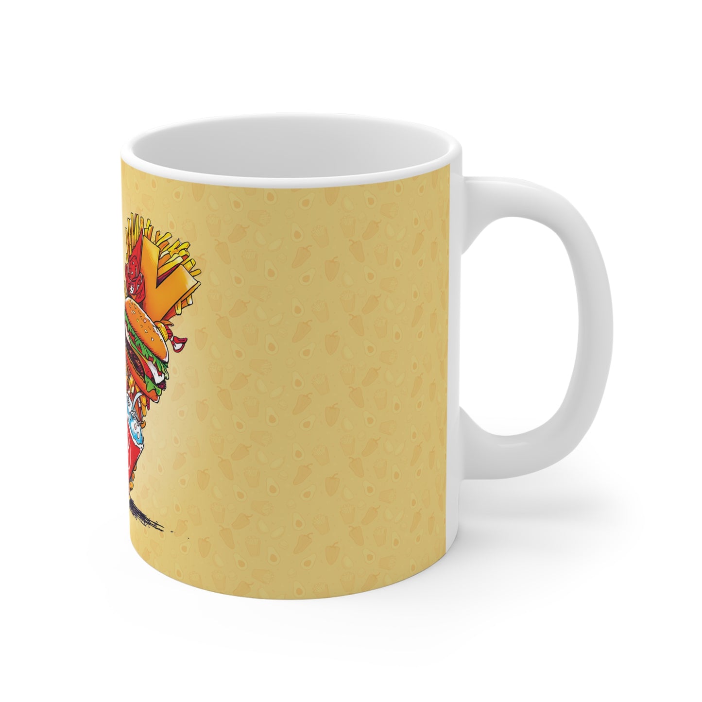 The Comfort Food Designer Mug with Letter V-3