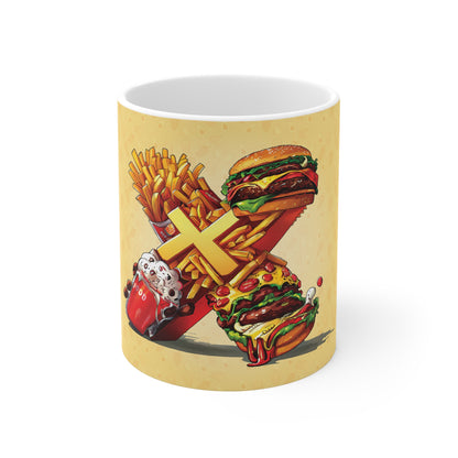 The Comfort Food Designer Mug with Letter X-1