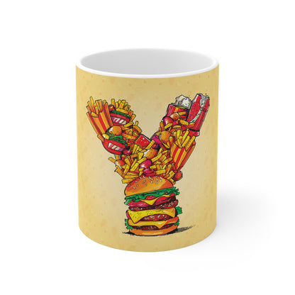 The Comfort Food Designer Mug with Letter Y-1