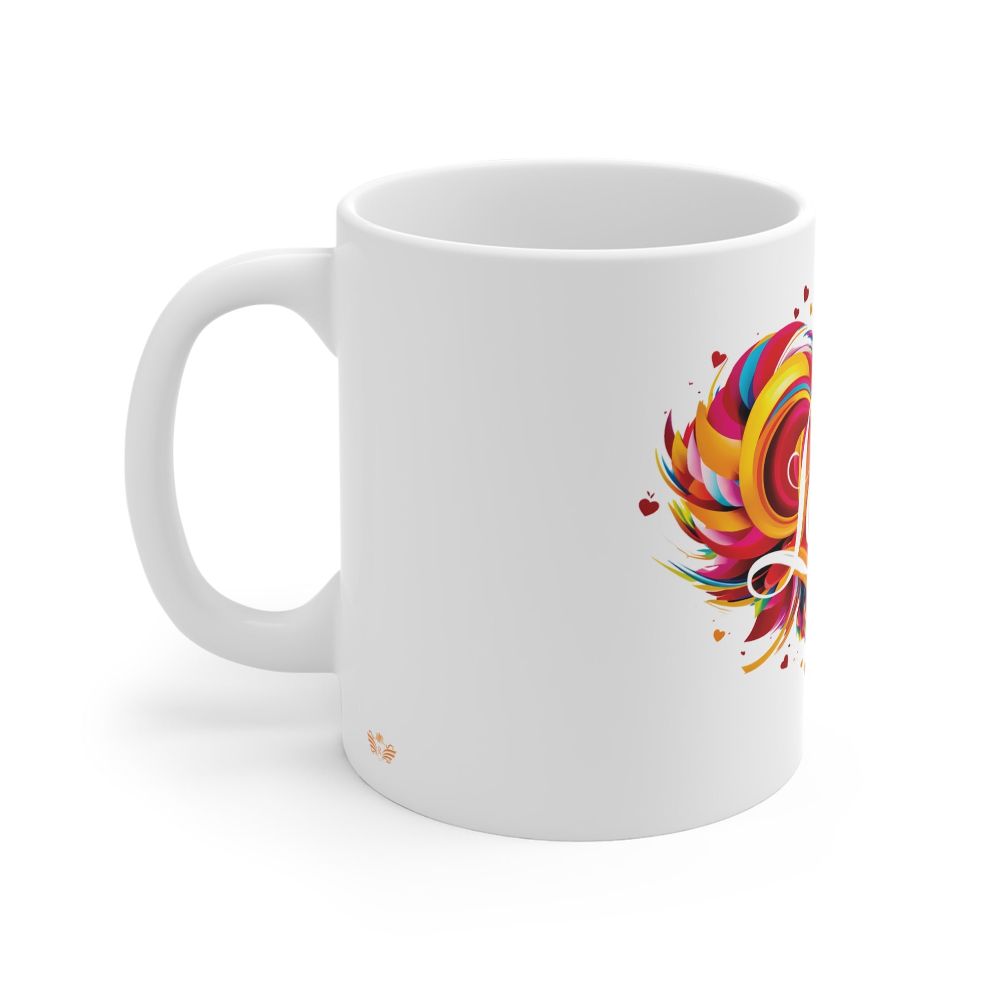 Contemporary Single Heart Love Mug – 02