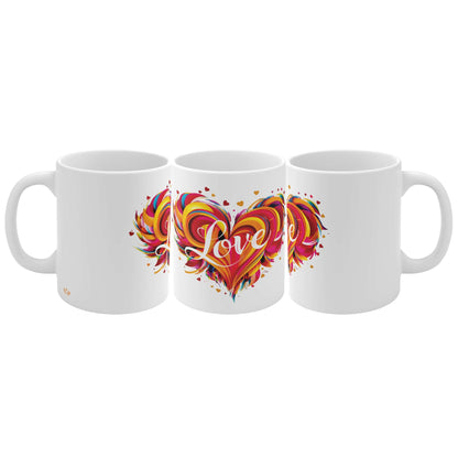 Contemporary Single Heart Love Mug – 04