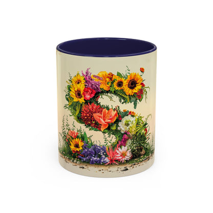 Mug with floral design on a white background