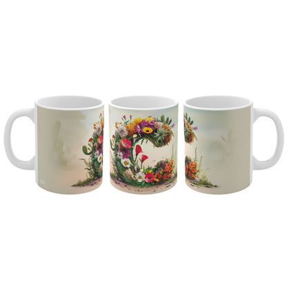 Flower Fantasy Ceramic Mug with Letter C - 04