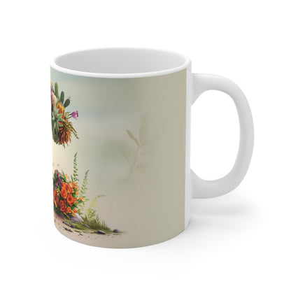 Flower Fantasy Ceramic Mug with Letter C - 03