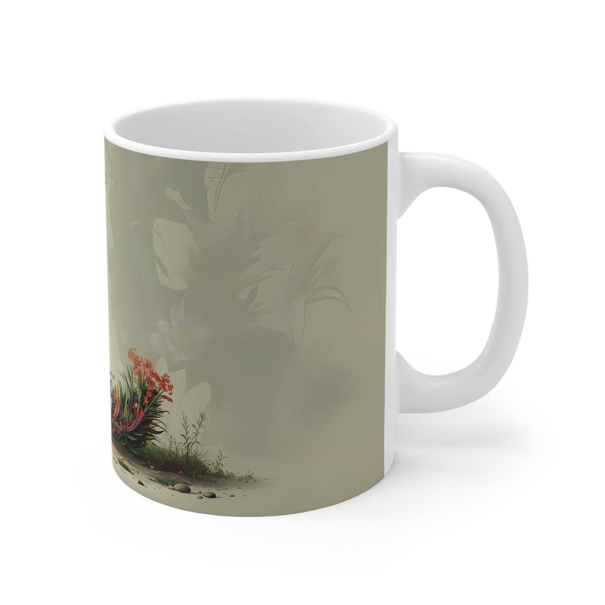 Flower Fantasy Ceramic Mug with Letter L - 03