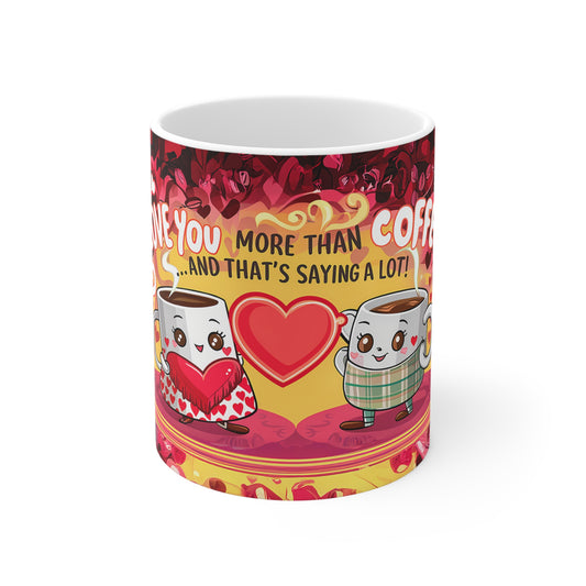 I Love You More Than Coffee: The Perfect Pair Mug - 1