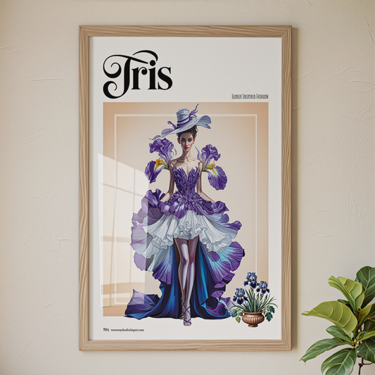 Iris Flower Fashion Poster