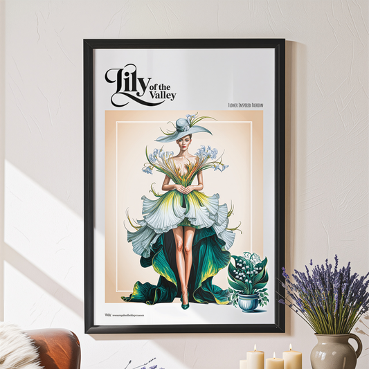 Lily of the Valley Flower Fashion Poster