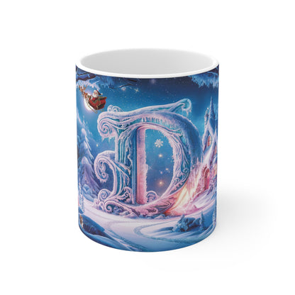 Magical Christmas Alphabet Ceramic Mug Letter D Edition-1