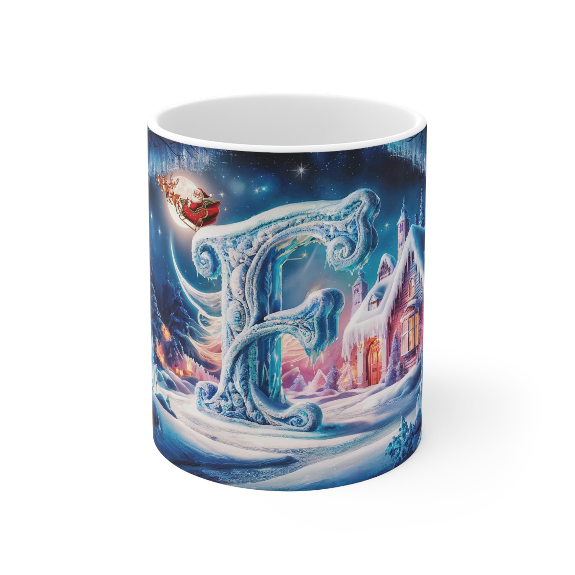 Magical Christmas Alphabet Ceramic Mug Letter F Edition-1