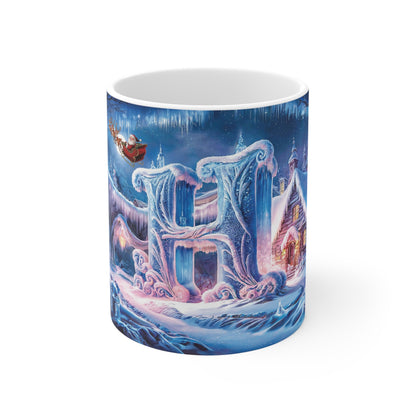 Magical Christmas Alphabet Ceramic Mug Letter H Edition-1