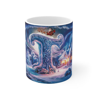 Magical Christmas Alphabet Ceramic Mug Letter T Edition-1