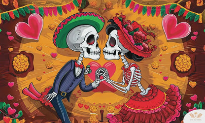 Mexican Fiesta of Love: Dancing Skeletons Mug - Video