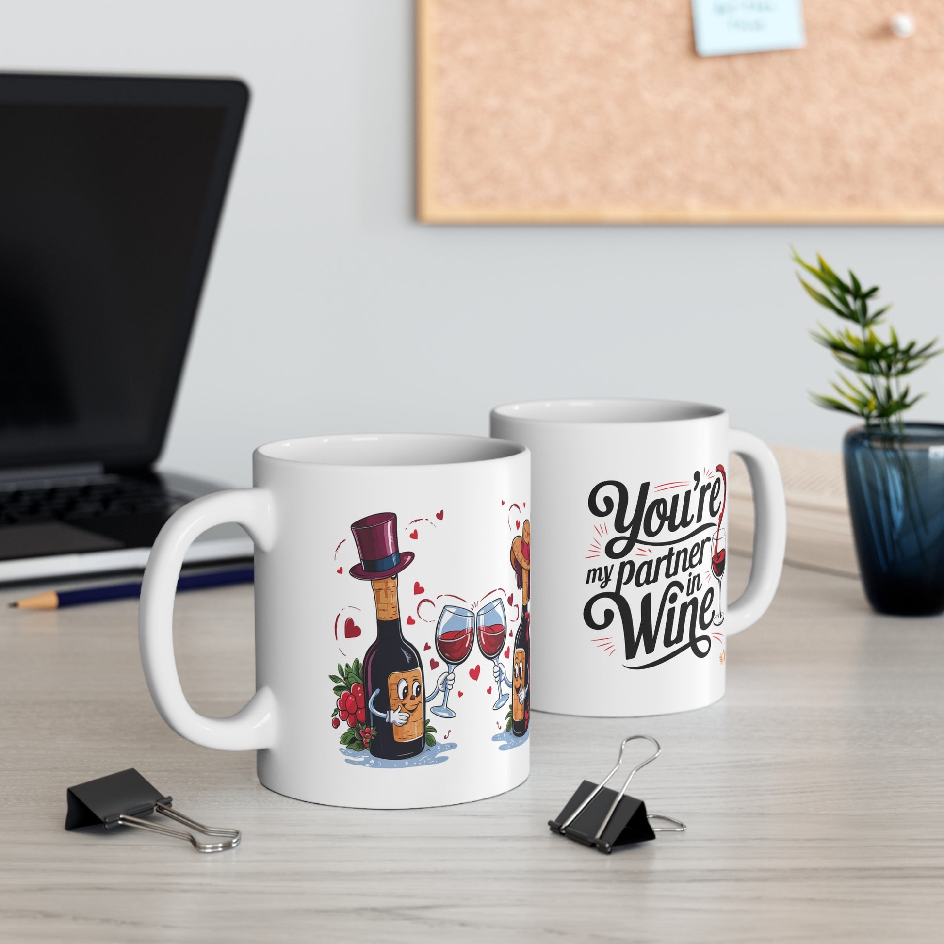 Wine Duo: You're my Partner in Wine Mug - 5